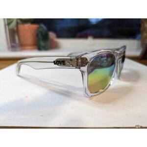 Love is Love Transparent Square Frame Rainbow Lens Sunglasses